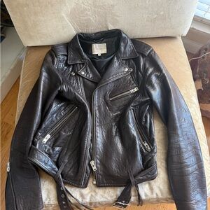 IRO Dark Brown Leather Jacket